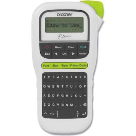 BROTHER INTERNATIONAL Brother P-Touch Easy, Portable Label Maker, , 3 Fonts, White & Gray PTH110